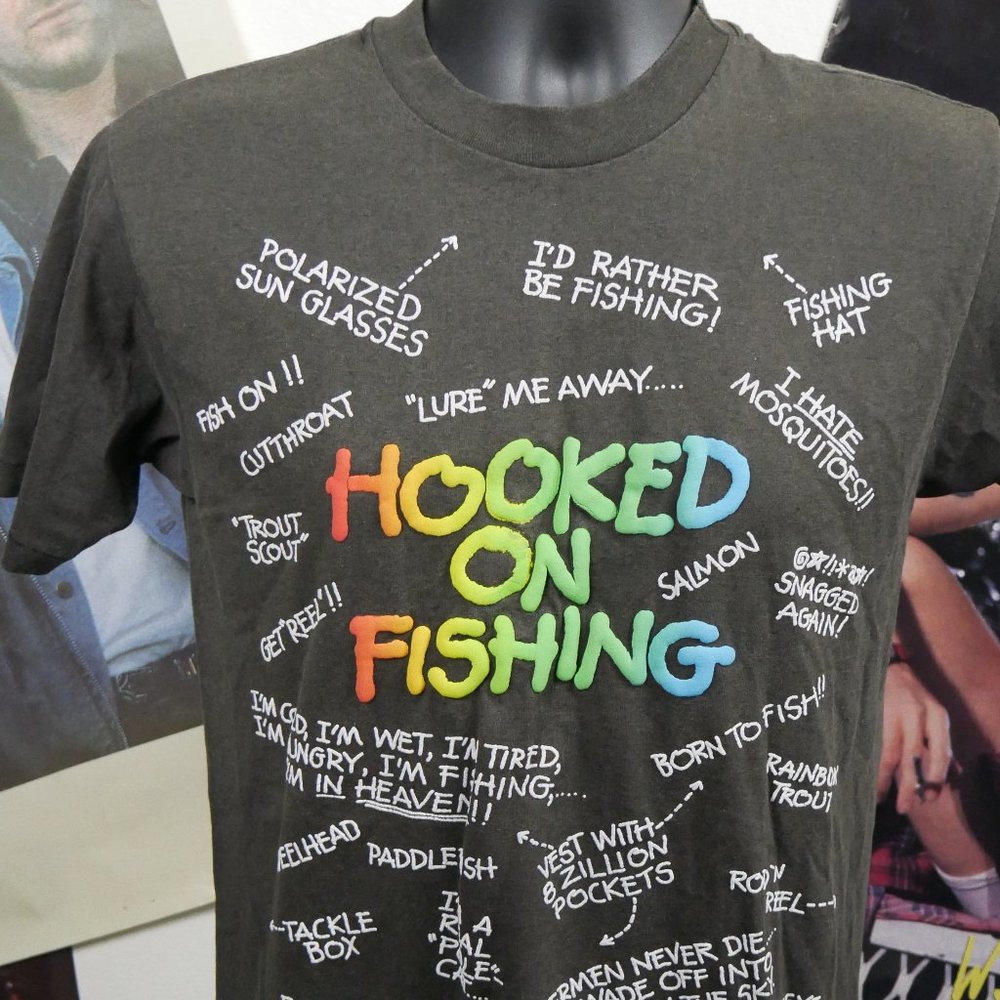 1991 Hooked on Fishing Vintage 90's T-Shirt